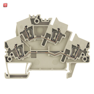 WEIDMÜLLER / 1790990000 / ZDK 2.5-2 / Mehrstock-Reihenklemme, Zugfederanschluss, dunkelbeige, 2.5 mm², 800 / EAN 4032248222940