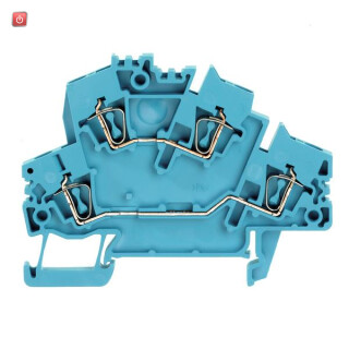 WEIDMÜLLER / 1791000000 / ZDK 2.5-2 BL / Mehrstock-Reihenklemme, Zugfederanschluss, blau, 2.5 mm², 800 V, 800 / EAN 4032248222971