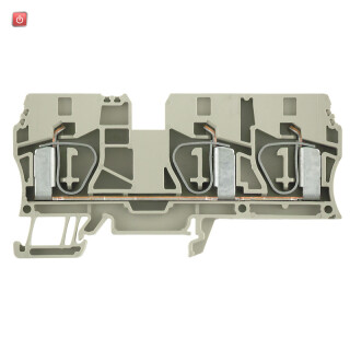 WEIDMÜLLER / 1767690000 / ZDU 10/3AN / Durchgangs-Reihenklemme, Zugfederanschluss, dunkelbeige, 10 mm², 57 A, / EAN 4032248122745