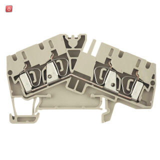 WEIDMÜLLER / 1806980000 / ZDU 4-2/4AN / Durchgangs-Reihenklemme, Zugfederanschluss, dunkelbeige, 4 mm², 32 A, / EAN 4032248279319