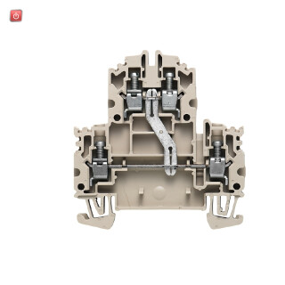 WEIDMÜLLER / 1041910000 / WDK 4N V / Mehrstock-Reihenklemme, Schraubanschluss, dunkelbeige, 4 mm², 800 V, / EAN 4032248138753