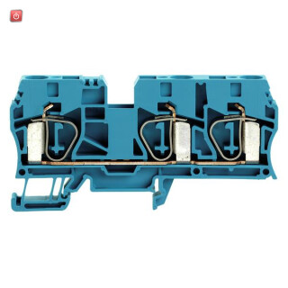 WEIDMÜLLER / 1767700000 / ZDU 10/3AN BL / Durchgangs-Reihenklemme, Zugfederanschluss, blau, 10 mm², 57 A, 800 V, / EAN 4032248122752