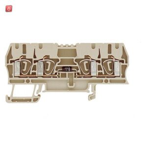 WEIDMÜLLER / 1650340000 / ZDU 2.5/2X2AN/D+ / Bauelement-Reihenklemme, Zugfederanschluss, dunkelbeige, 2.5 mm², 400 / EAN 4008190297398