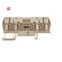 WEIDMÜLLER / 1650340000 / ZDU 2.5/2X2AN/D+ / Bauelement-Reihenklemme, Zugfederanschluss, dunkelbeige, 2.5 mm², 400 / EAN 4008190297398