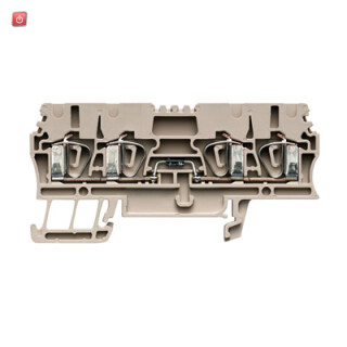WEIDMÜLLER / 1650350000 / ZDU 2.5/2X2AN/D- / Bauelement-Reihenklemme, Zugfederanschluss, dunkelbeige, 2.5 mm², 400 / EAN 4008190297404