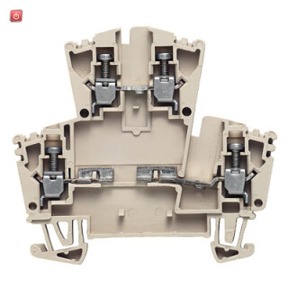WEIDMÜLLER / 1023100000 / WDK 2.5/D/3 / Bauelement-Reihenklemme, Schraubanschluss, dunkelbeige, 2.5 mm², 400 / EAN 4008190173784