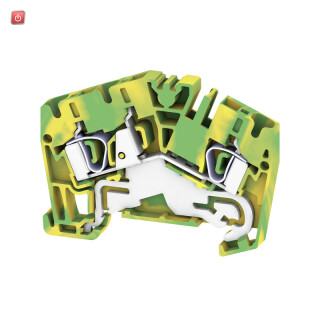 WEIDMÜLLER / 1770390000 / ZPE 4-2/3AN / Schutzleiter-Reihenklemme, Zugfederanschluss, grün / gelb, 4 mm², 800 / EAN 4032248142989