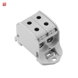 WEIDMÜLLER / 2502580000 / WPD 230 2X50/2X50 GY / Potentialverteilerklemme, Schraubanschluss, lichtgrau, 50 mm², 150 A, / EAN 4050118516401