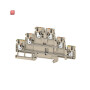 WEIDMÜLLER / 2428530000 / A3T 2.5 FT-FT-PE / Mehrstock-Reihenklemme, PUSH IN, dunkelbeige, 2.5 mm², 800 V, 800 V, / EAN 4050118438215