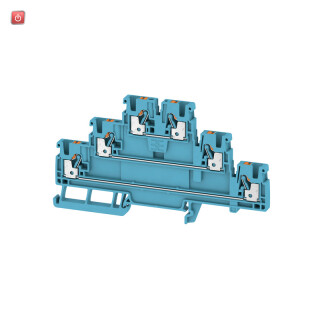 WEIDMÜLLER / 2428520000 / A3T 2.5 BL / Mehrstock-Reihenklemme, PUSH IN, blau, 2.5 mm², 800 V, 800 V, Anzahl / EAN 4050118438116