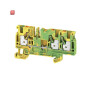 WEIDMÜLLER / 2051410000 / A3C 4 PE / Schutzleiter-Reihenklemme, PUSH IN, grün / gelb, 4 mm², 800 V, Anzahl / EAN 4050118411713