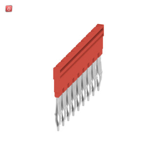 WEIDMÜLLER / 2460750000 / ZQV 4N/9 RD / Querverbinder (Klemmen), gesteckt, rot, 32 A, Polzahl: 9, Raster in / EAN 4050118476170