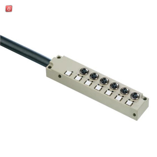 WEIDMÜLLER / 1828700000 / SAI-06L-VPFC-3A-M08L / Passiver Sensor-/Aktor-Verteiler (mit Leitung), Fixkabelversion, M8, / EAN 4032248335343