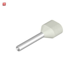 WEIDMÜLLER / 9037390000 / H0,5/16D ZH W / Aderendhülse, Zwillings-Aderendhülse, 0.5 mm², Abisolierlänge: 13 mm, / EAN 4008190492878