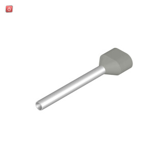 WEIDMÜLLER / 9037430000 / H0,75/24D ZH GR / Aderendhülse, Zwillings-Aderendhülse, 0.75 mm², Abisolierlänge: 21 mm, / EAN 4008190493004
