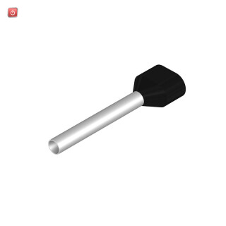 WEIDMÜLLER / 9037490000 / H1,5/26D ZH SW / Aderendhülse, Zwillings-Aderendhülse, 1.5 mm², Abisolierlänge: 21 mm, / EAN 4008190493066
