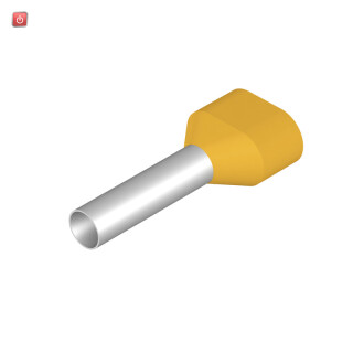 WEIDMÜLLER / 9037560000 / H6,0/29D ZH GE / Aderendhülse, Zwillings-Aderendhülse, 6 mm², Abisolierlänge: 24 mm, / EAN 4008190493134