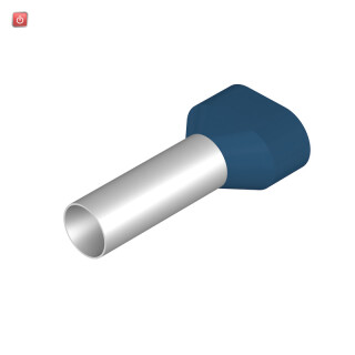 WEIDMÜLLER / 9037600000 / H16,0/38D ZH BL / Aderendhülse, Zwillings-Aderendhülse, 16 mm², Abisolierlänge: 29 mm, / EAN 4008190493196
