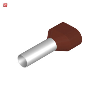 WEIDMÜLLER / 9037720000 / H10,0/30T ZH BR / Aderendhülse, Zwillings-Aderendhülse, 10 mm², Abisolierlänge: 23 mm, / EAN 4008190493530