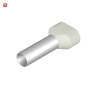 WEIDMÜLLER / 9037740000 / H16,0/38T ZH W / Aderendhülse, Zwillings-Aderendhülse, 16 mm², Abisolierlänge: 29 mm, / EAN 4008190493561