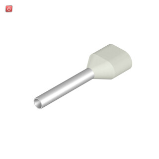 WEIDMÜLLER / 9202820000 / H0,75/19S ZH W / Aderendhülse, Zwillings-Aderendhülse, 0.75 mm², Abisolierlänge: 15 mm, / EAN 4032248515769