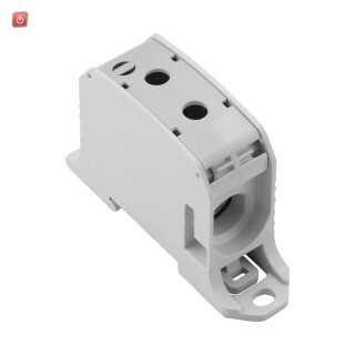 WEIDMÜLLER / 2503090000 / WPD 131 1X95/1X95 GY / Potentialverteilerklemme, Schraubanschluss, lichtgrau, 95 mm², 232 A, / EAN 4050118516920