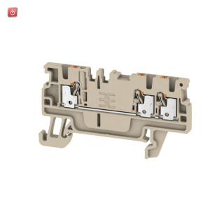 WEIDMÜLLER / 1552740000 / A3C 1.5 / Durchgangs-Reihenklemme, PUSH IN, dunkelbeige, 1.5 mm², 17.5 A, 500 V, / EAN 4050118359626