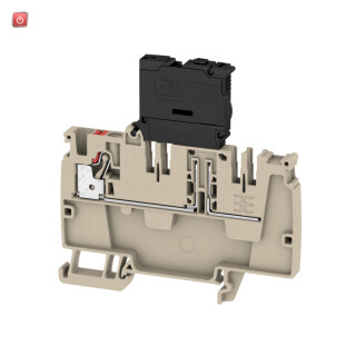 WEIDMÜLLER / 2460200000 / AAP21 4 FS 30-70V / Durchgangs-Reihenklemme, PUSH IN, dunkelbeige, 4 mm², 6.3 A, 70 V, / EAN 4050118475609