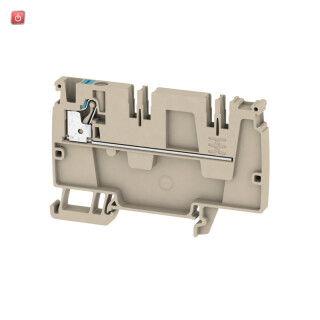 WEIDMÜLLER / 2428960000 / AAP21 4 LI BL / Durchgangs-Reihenklemme, PUSH IN, dunkelbeige, 4 mm², 32 A, 250 V, / EAN 4050118438086