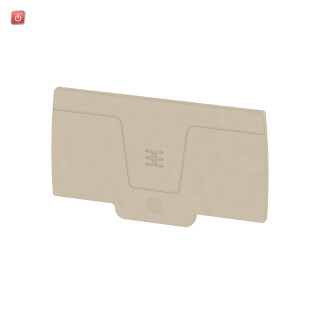 WEIDMÜLLER / 2429020000 / AEP AP21 / Abschlussplatte (Klemmen), dunkelbeige, Höhe: 80.65 mm, Breite: 2.35 / EAN 4050118438413