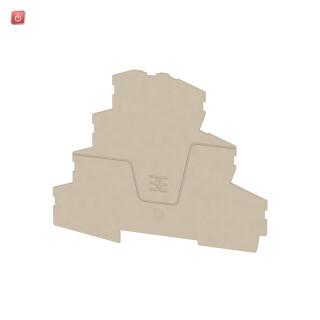 WEIDMÜLLER / 2433820000 / AEP MC 2.5 / Abschlussplatte (Klemmen), dunkelbeige, Höhe: 106.8 mm, Breite: 1 mm, / EAN 4050118444278