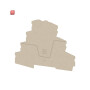 WEIDMÜLLER / 2433820000 / AEP MC 2.5 / Abschlussplatte (Klemmen), dunkelbeige, Höhe: 106.8 mm, Breite: 1 mm, / EAN 4050118444278