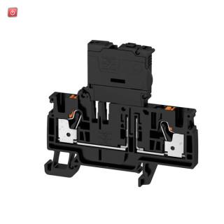WEIDMÜLLER / 2429870000 / AFS 4 2C 10-36V BK / Sicherungs-Reihenklemme, PUSH IN, schwarz, 4 mm², 6.3 A, 36 V, Anzahl / EAN 4050118439588