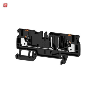 WEIDMÜLLER / 2466530000 / AFS 2.5 CF 2C BK / Sicherungs-Reihenklemme, PUSH IN, schwarz, 2.5 mm², 10 A, 400 V, / EAN 4050118480825