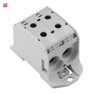 WEIDMÜLLER / 2502700000 / WPD 231 2X95/2X95 GY / Potentialverteilerklemme, Schraubanschluss, lichtgrau, 95 mm², 232 A, / EAN 4050118516524