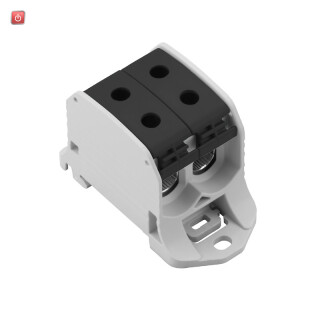 WEIDMÜLLER / 2502950000 / WPD 230 2X50/2X50 BK / Potentialverteilerklemme, Schraubanschluss, schwarz, 50 mm², 150 A, / EAN 4050118516777
