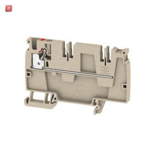 WEIDMÜLLER / 2428930000 / AAP21 4 LI RD / Durchgangs-Reihenklemme, PUSH IN, dunkelbeige, 4 mm², 32 A, 250 V, / EAN 4050118438277