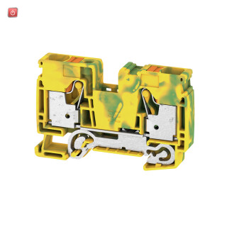 WEIDMÜLLER / 2494010000 / A2C 16 PE / Schutzleiter-Reihenklemme, PUSH IN, grün / gelb, 16 mm², 1000 V, / EAN 4050118503876