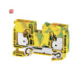 WEIDMÜLLER / 2494010000 / A2C 16 PE / Schutzleiter-Reihenklemme, PUSH IN, grün / gelb, 16 mm², 1000 V, / EAN 4050118503876