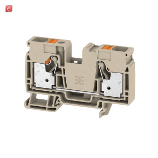 WEIDMÜLLER / 2494000000 / A2C 16 / Durchgangs-Reihenklemme, PUSH IN, dunkelbeige, 16 mm², 76 A, 1000 V, / EAN 4050118504019