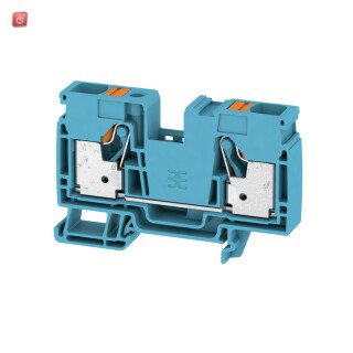 WEIDMÜLLER / 2494100000 / A2C 16 BL / Durchgangs-Reihenklemme, PUSH IN, blau, 16 mm², 76 A, 1000 V, Anzahl / EAN 4050118504101