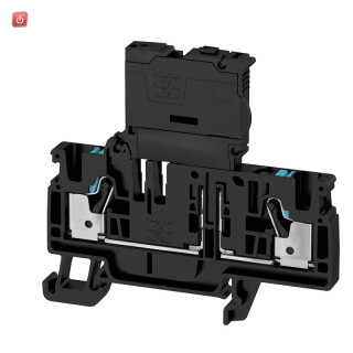 WEIDMÜLLER / 2548140000 / AFS 4 2C BK/BL / Sicherungs-Reihenklemme, PUSH IN, schwarz, 4 mm², 6.3 A, 400 V, Anzahl / EAN 4050118557367