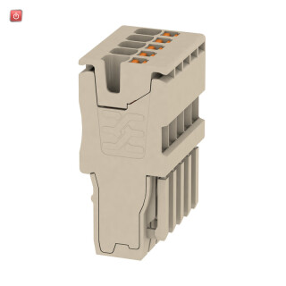 WEIDMÜLLER / 2482380000 / APG 1.5/5 / Stecker (Klemmen), PUSH IN, dunkelbeige, 1.5 mm², 17.5 A, 500 V, / EAN 4050118494440
