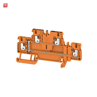 WEIDMÜLLER / 2471460000 / A2T 1.5 VL OR / Mehrstock-Reihenklemme, PUSH IN, orange, 1.5 mm², 500 V, 500 V, Anzahl / EAN 4050118485455