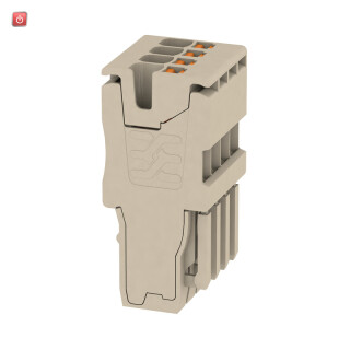 WEIDMÜLLER / 2482370000 / APG 1.5/4 / Stecker (Klemmen), PUSH IN, dunkelbeige, 1.5 mm², 17.5 A, 500 V, / EAN 4050118494433
