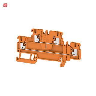 WEIDMÜLLER / 2471440000 / A2T 1.5 OR / Mehrstock-Reihenklemme, PUSH IN, orange, 1.5 mm², 500 V, 500 V, Anzahl / EAN 4050118485509