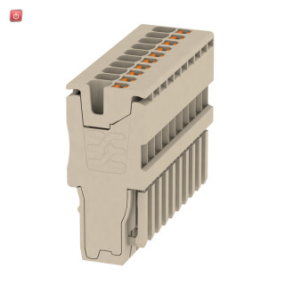 WEIDMÜLLER / 2482430000 / APG 1.5/10 / Stecker (Klemmen), PUSH IN, dunkelbeige, 1.5 mm², 17.5 A, 500 V, / EAN 4050118494495
