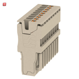 WEIDMÜLLER / 2482420000 / APG 1.5/9 / Stecker (Klemmen), PUSH IN, dunkelbeige, 1.5 mm², 17.5 A, 500 V, / EAN 4050118494488