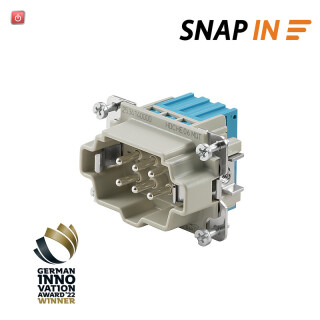 WEIDMÜLLER / 2534140000 / HDC HE 06 N MQT BL / Kontakteinsatz (Industriesteckverbinder), Stift, 500 V, 24 A, Polzahl: / EAN 4050118577785