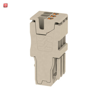 WEIDMÜLLER / 2482360000 / APG 1.5/3 / Stecker (Klemmen), PUSH IN, dunkelbeige, 1.5 mm², 17.5 A, 500 V, / EAN 4050118494426